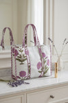Medium Tote Bag – Quilted Cotton Floral Print